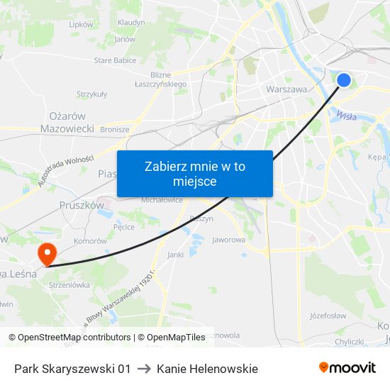 Park Skaryszewski 01 to Kanie Helenowskie map