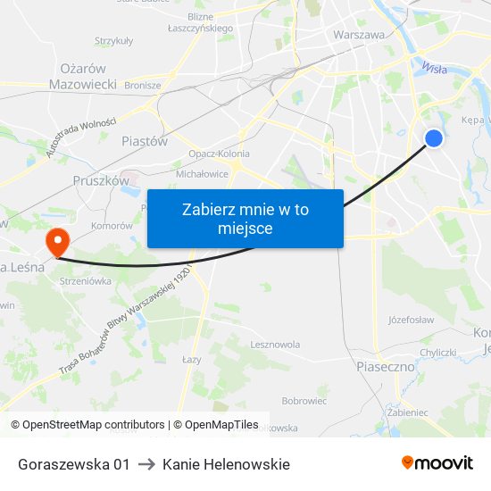 Goraszewska 01 to Kanie Helenowskie map