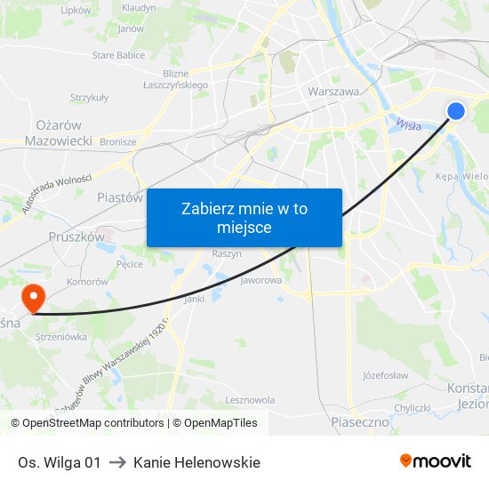 Os. Wilga 01 to Kanie Helenowskie map