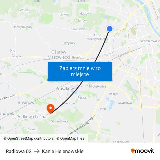 Radiowa 02 to Kanie Helenowskie map