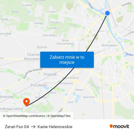 Żerań Fso 04 to Kanie Helenowskie map