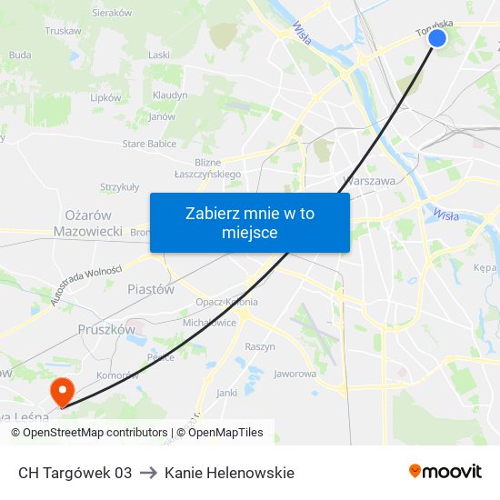 CH Targówek 03 to Kanie Helenowskie map