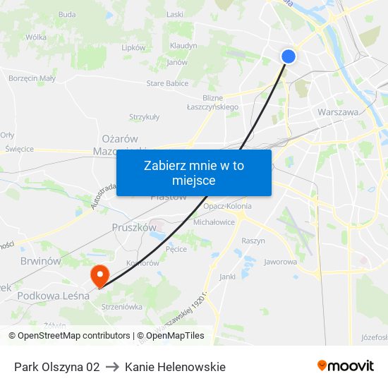 Park Olszyna 02 to Kanie Helenowskie map