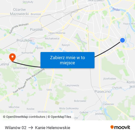 Wilanów 02 to Kanie Helenowskie map