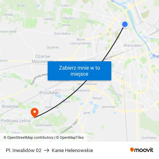 Pl. Inwalidów to Kanie Helenowskie map