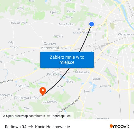 Radiowa 04 to Kanie Helenowskie map