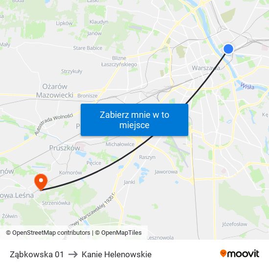 Ząbkowska 01 to Kanie Helenowskie map