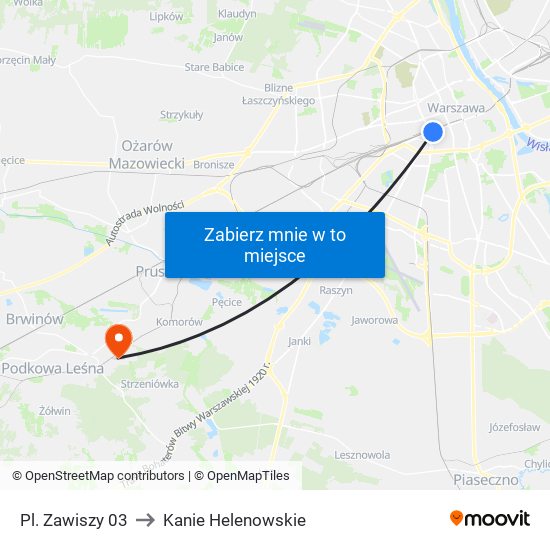 Pl. Zawiszy 03 to Kanie Helenowskie map