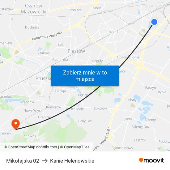 Mikołajska 02 to Kanie Helenowskie map