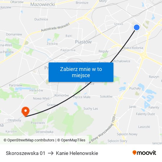 Skoroszewska 01 to Kanie Helenowskie map