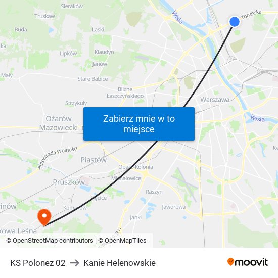 KS Polonez 02 to Kanie Helenowskie map