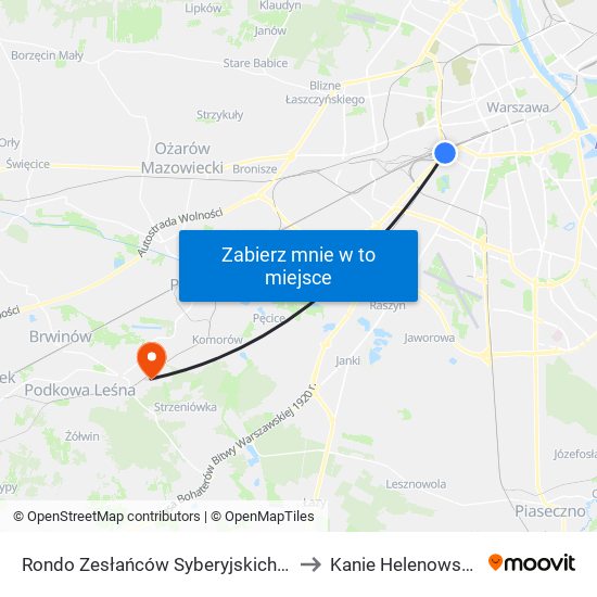 Rondo Zesłańców Syberyjskich 06 to Kanie Helenowskie map