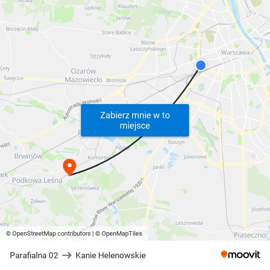 Parafialna 02 to Kanie Helenowskie map