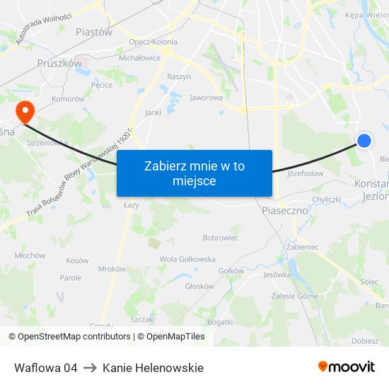 Waflowa 04 to Kanie Helenowskie map