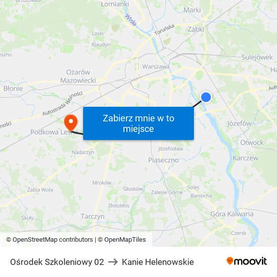 Ośrodek Szkoleniowy 02 to Kanie Helenowskie map