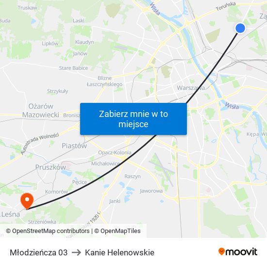 Młodzieńcza 03 to Kanie Helenowskie map