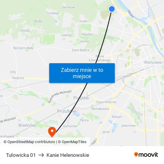 Tułowicka to Kanie Helenowskie map