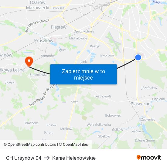 CH Ursynów 04 to Kanie Helenowskie map