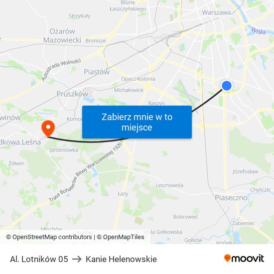 Al. Lotników 05 to Kanie Helenowskie map