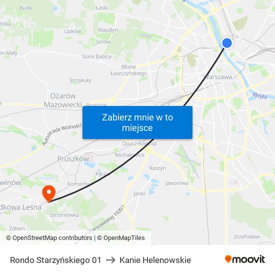 Rondo Starzyńskiego to Kanie Helenowskie map