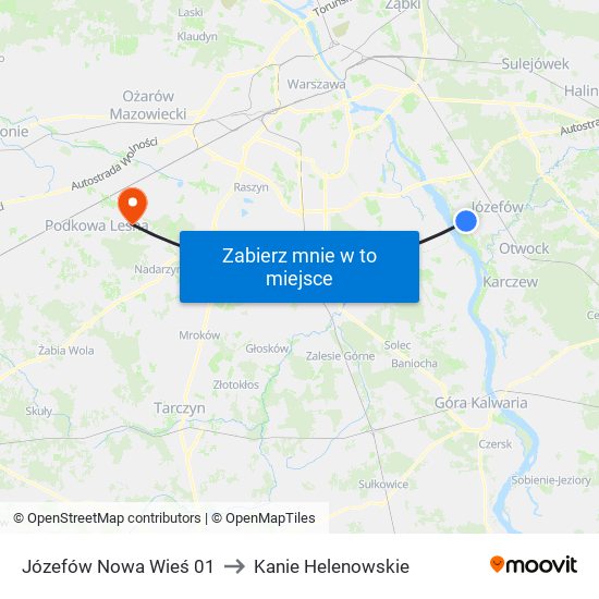 Józefów Nowa Wieś 01 to Kanie Helenowskie map