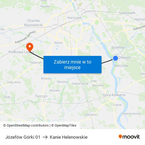 Józefów Górki 01 to Kanie Helenowskie map