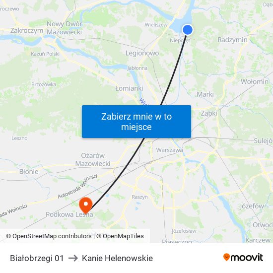 Białobrzegi 01 to Kanie Helenowskie map