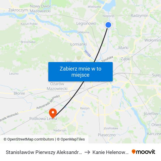 Stanisławów Pierwszy Aleksandrów 01 to Kanie Helenowskie map