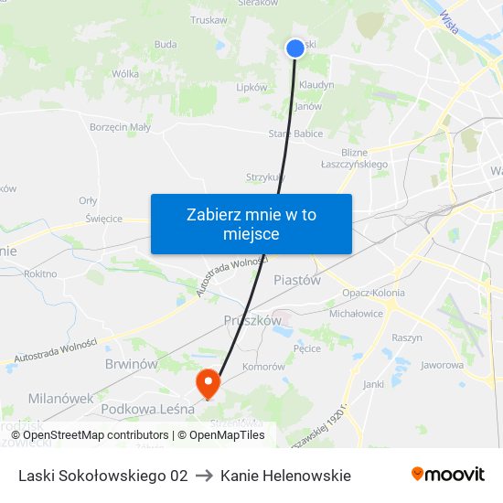 Laski Sokołowskiego 02 to Kanie Helenowskie map