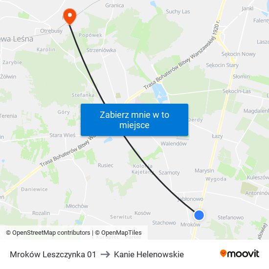 Mroków Leszczynka 01 to Kanie Helenowskie map