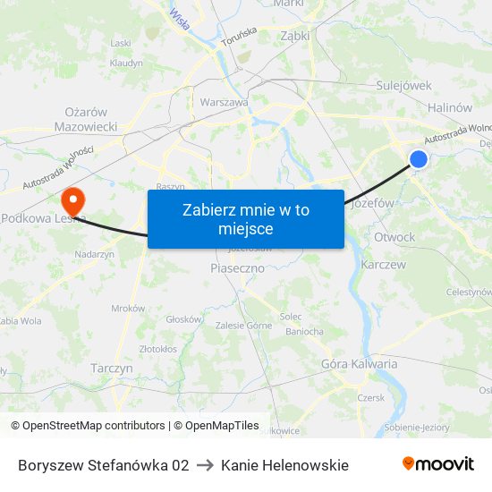 Boryszew Stefanówka 02 to Kanie Helenowskie map