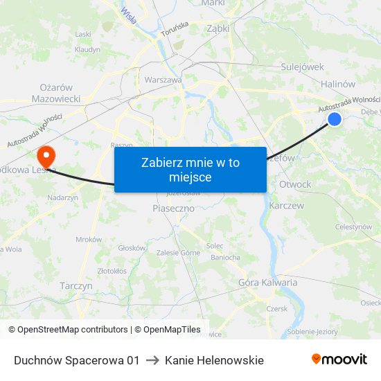 Duchnów Spacerowa to Kanie Helenowskie map