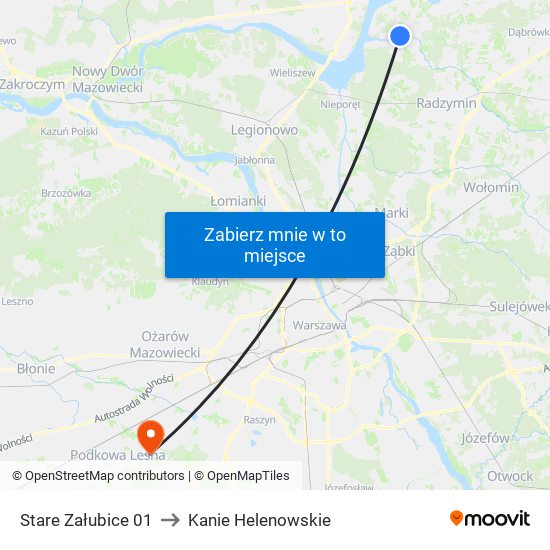 Stare Załubice 01 to Kanie Helenowskie map