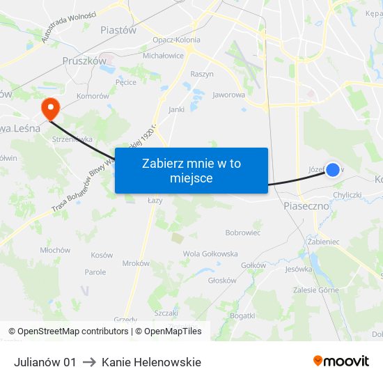 Julianów 01 to Kanie Helenowskie map