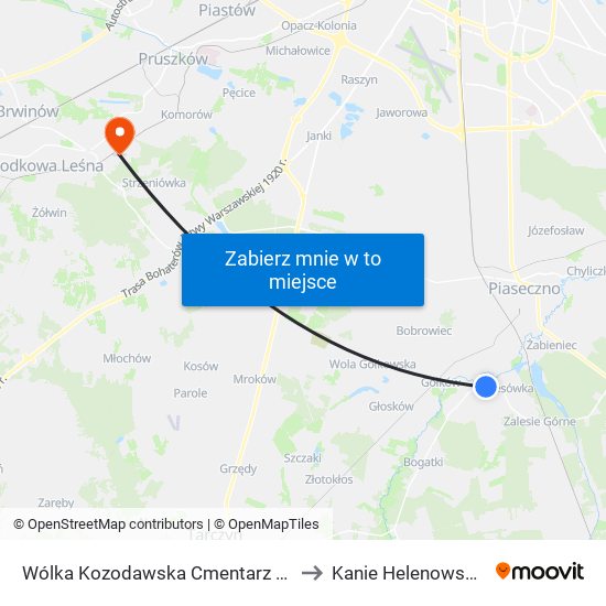 Wólka Kozodawska Cmentarz 02 to Kanie Helenowskie map