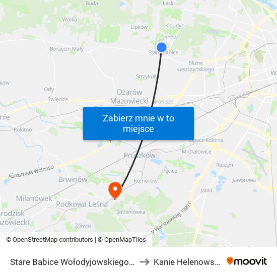 Stare Babice Wołodyjowskiego 02 to Kanie Helenowskie map