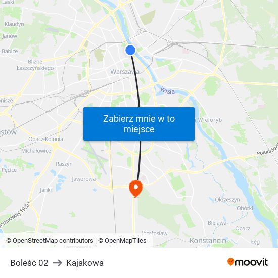 Boleść to Kajakowa map