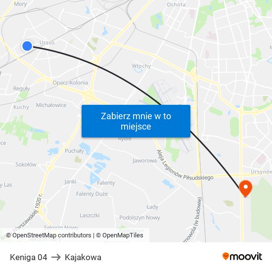 Keniga 04 to Kajakowa map