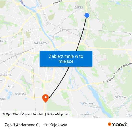 Ząbki Andersena 01 to Kajakowa map