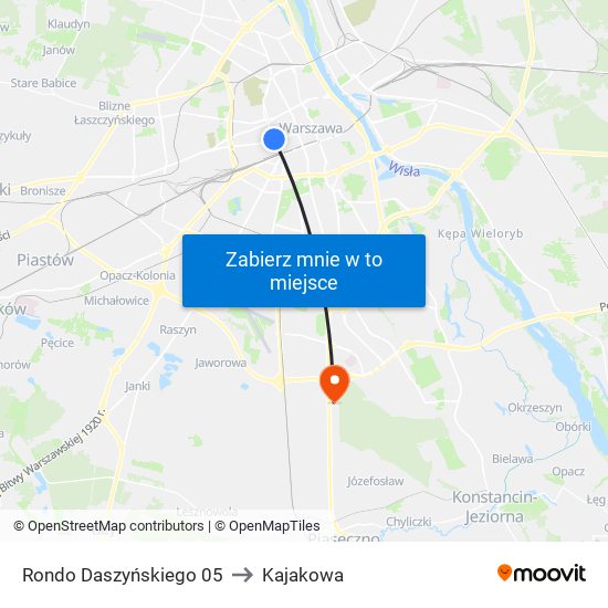 Rondo Daszyńskiego to Kajakowa map