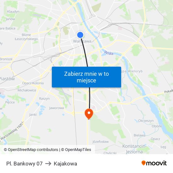 Pl. Bankowy 07 to Kajakowa map