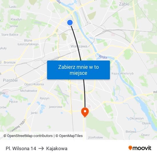 Pl. Wilsona 14 to Kajakowa map