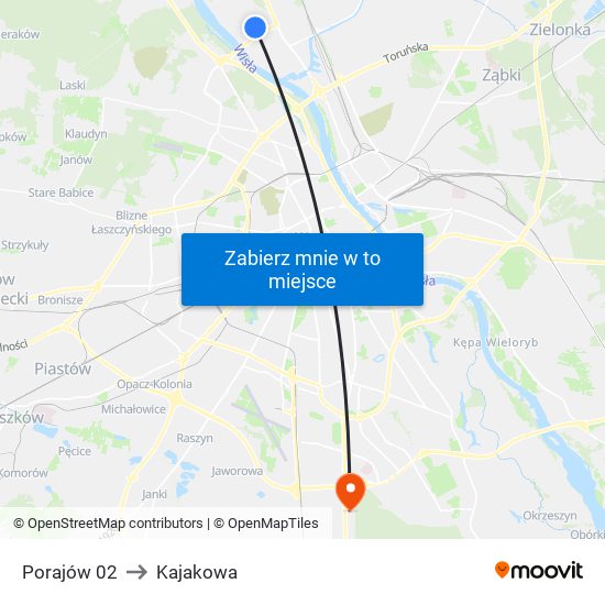 Porajów 02 to Kajakowa map