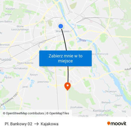 Pl. Bankowy 02 to Kajakowa map