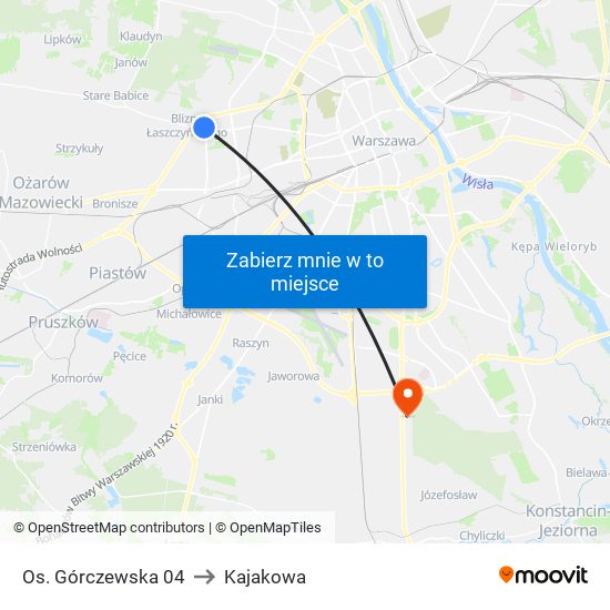 Os. Górczewska 04 to Kajakowa map