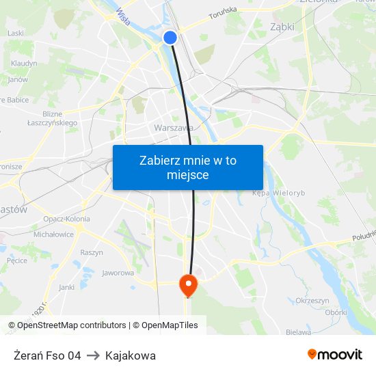 Żerań Fso 04 to Kajakowa map