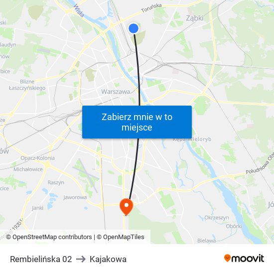 Rembielińska 02 to Kajakowa map