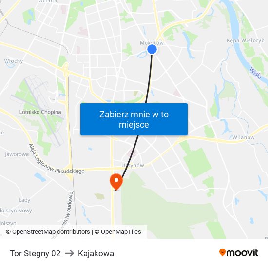 Tor Stegny 02 to Kajakowa map