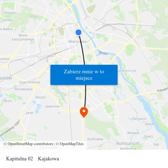 Kapitulna 02 to Kajakowa map
