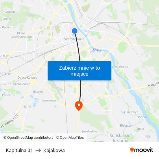 Kapitulna 01 to Kajakowa map